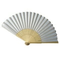 thumbnail image 1 of Chinese-Style Silk Small Fan Single-Sided Silk Blank Folding Fan Handmade Gift, 1 of 8