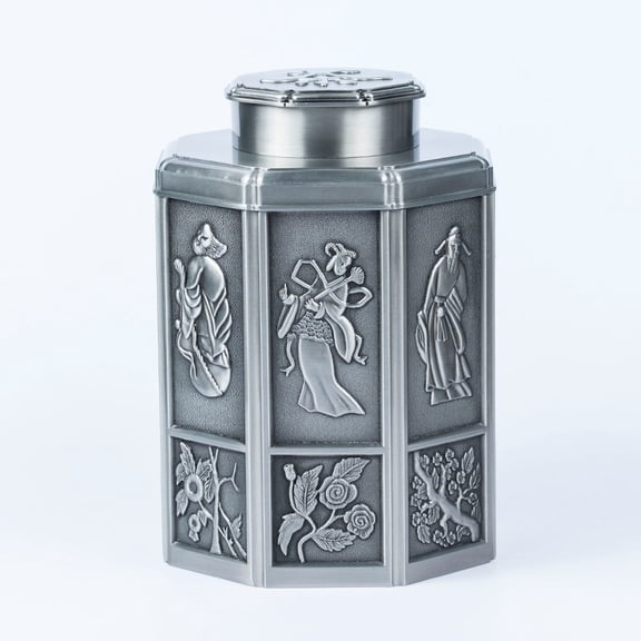 Chinese Style Tea Caddies Round Metal Tea Box With Lid Tea Jar Mini Storage Boxes Candy Coffee Powder Cans