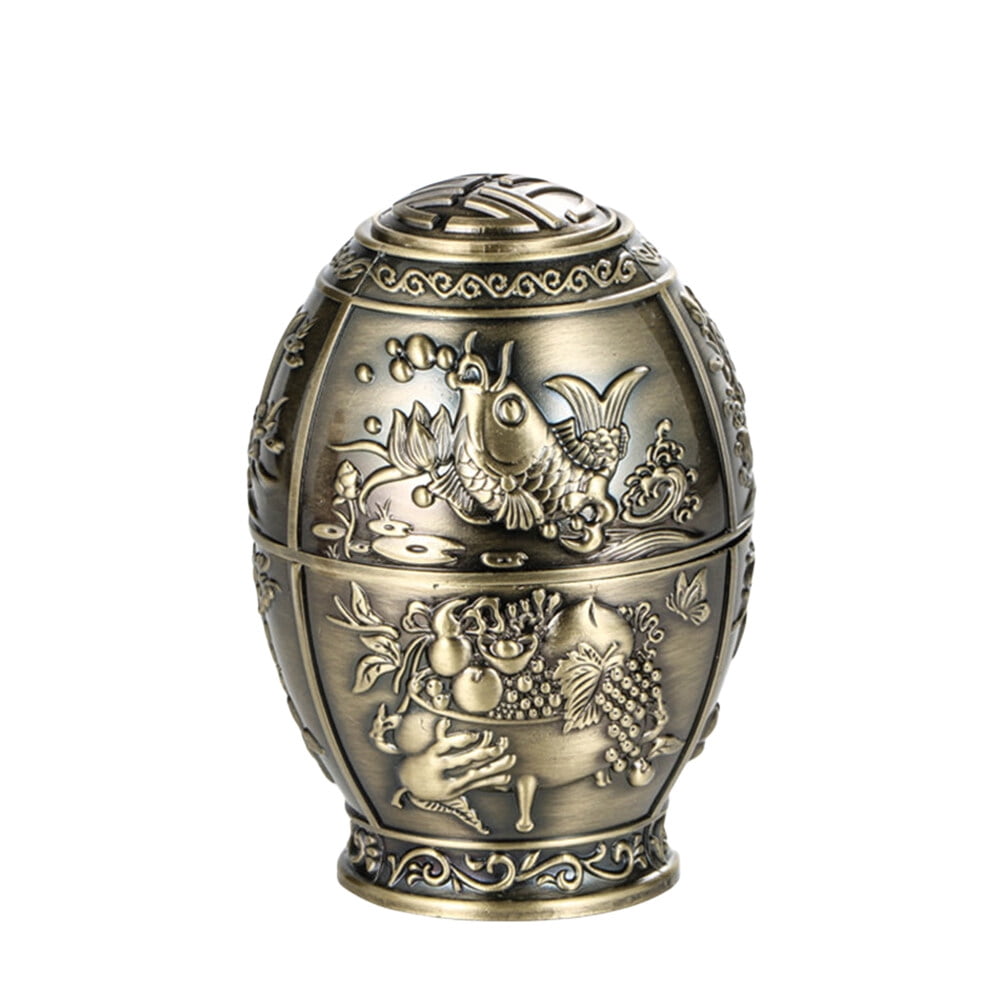 Vintage Metal Tin Alloy Toothpick Holder - Hand Press Dispenser With Flower Pattern, Food-Grade PP Inner - View #8
