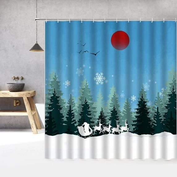 Chinese Style landscape Shower Curtain 3d Bath Curtains Waterproof With Bathroom Shower Curtain Polyester Washable Cloth