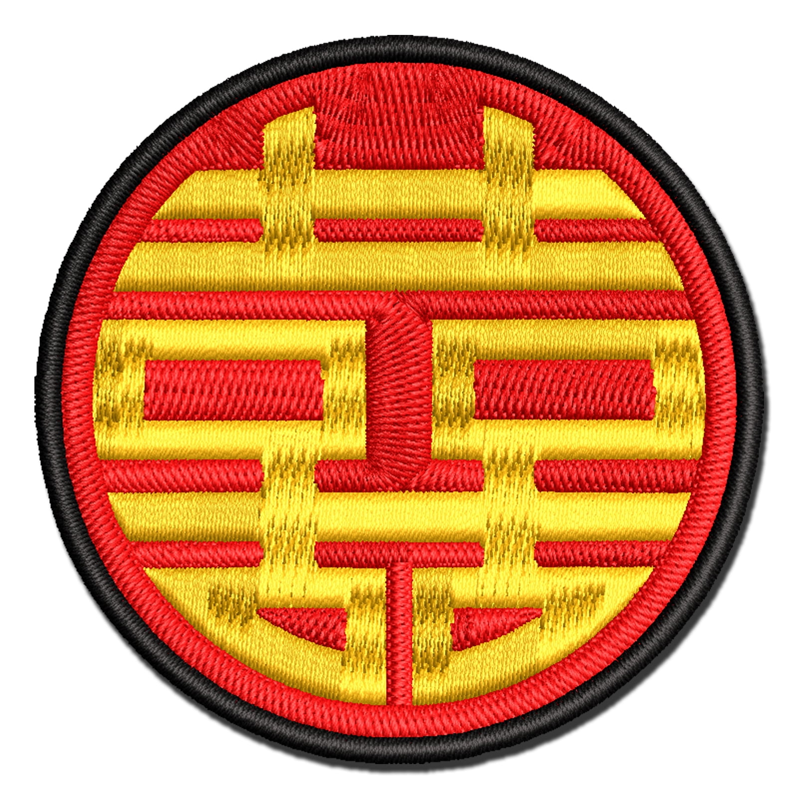 Chinese Symbol Shuangxi Marriage Double Happiness Applique Multi-Color ...