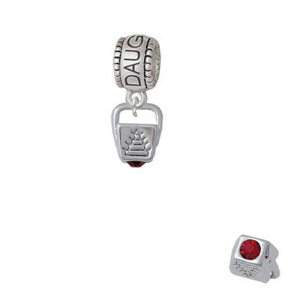 Chinese Take Out Box with Crystal - Daughter Charm Bead