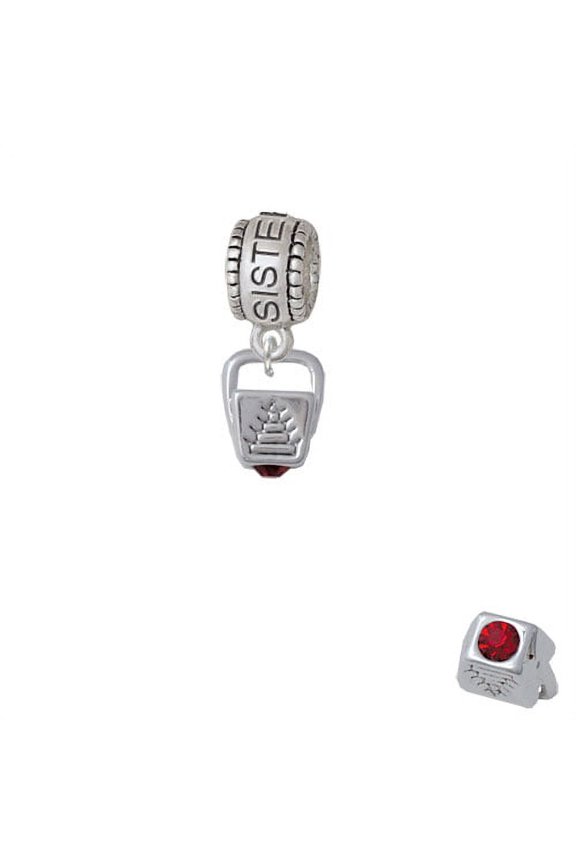 Chinese Take Out Box with Crystal - Sister Charm Bead