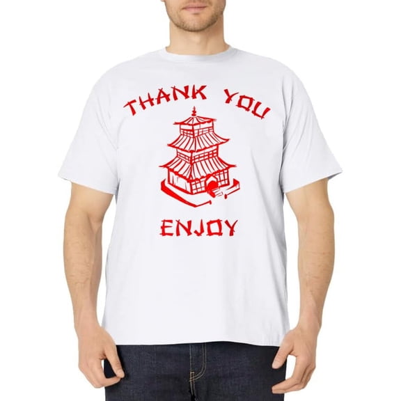 Chinese Take Out Thank You and Enjoy Red White T-Shirt