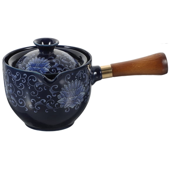 Raindrops Swivel Side Pour Teapot Heat Resistant Navy 1Pcs 290Ml