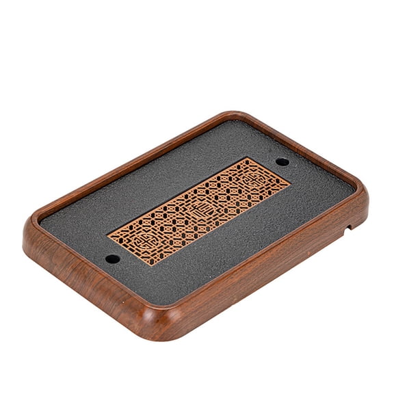 Chinese Tea Serving Tray, Gongfu Drainage Water Table Box with Water Storage, Portable Tea Tray Teapot Ceremony Tray for Home Office