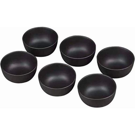 Chinese Tea Tasting Cup Purple Sand Cups Tiny Tasting Cup Mini Tea Cup Purple Sand Kung Fu Tea Cup Ceramic Cup Tea Bowl Cup Set of 6 Black