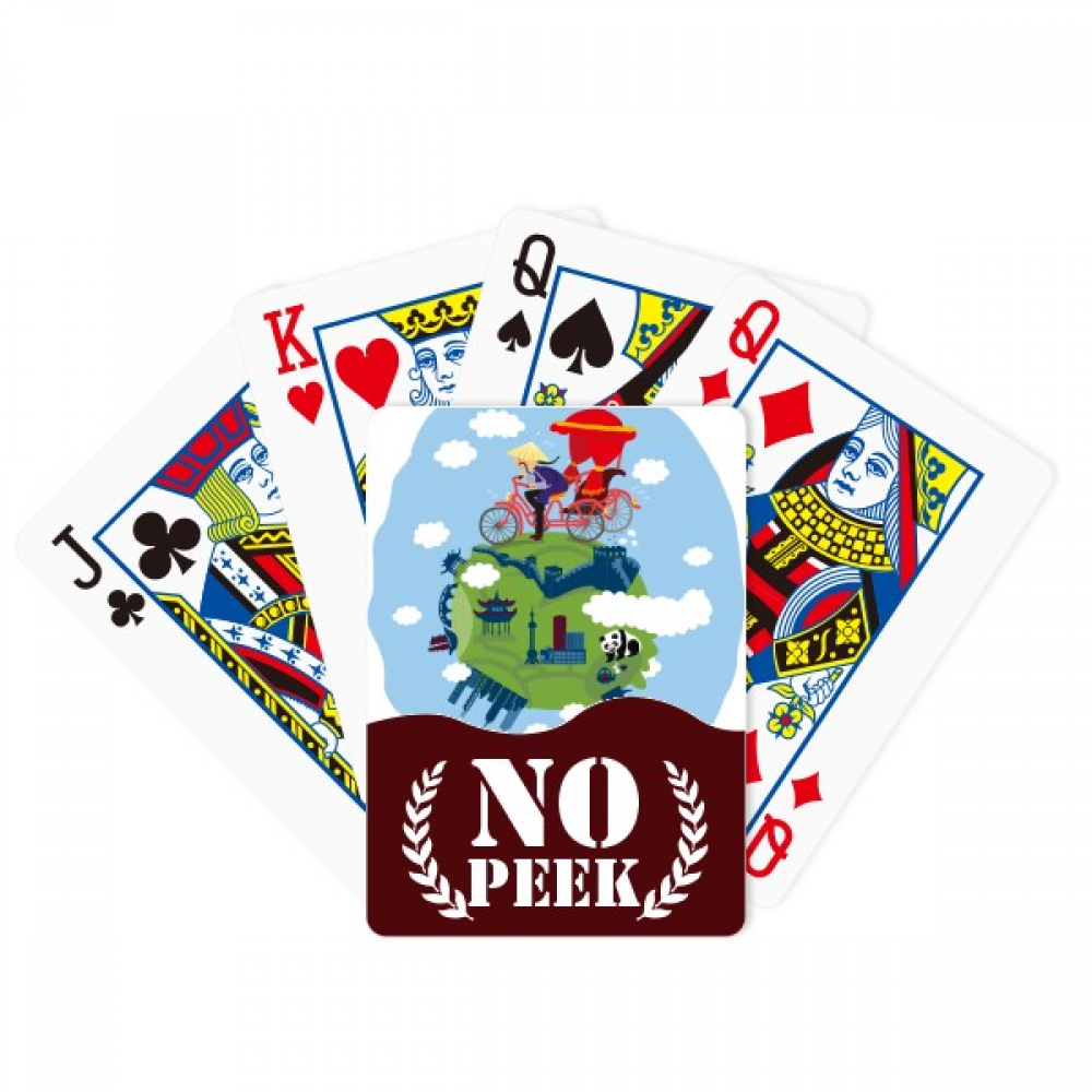 Chinese The Great Wall Art Peek Poker Playing Card Private Game