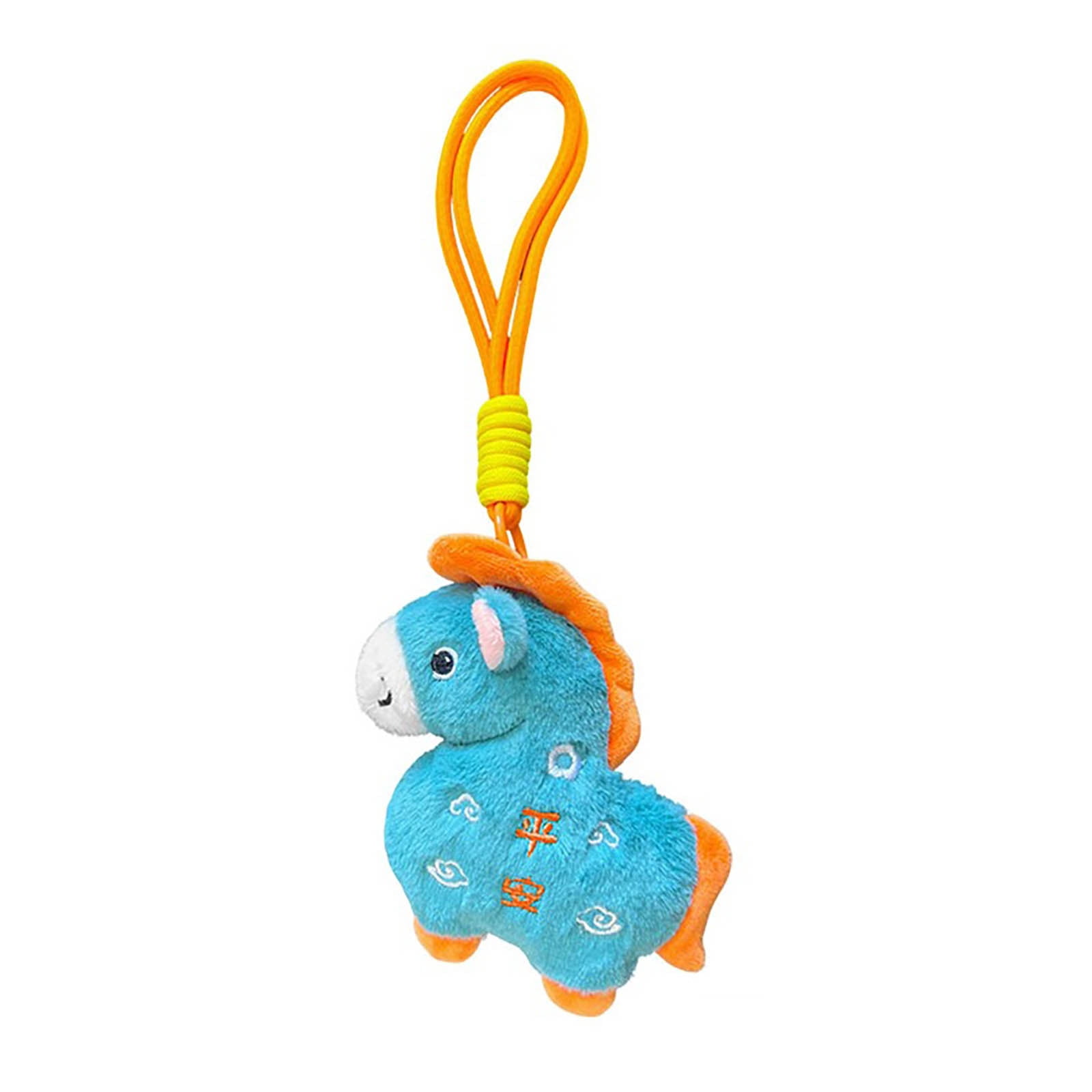 Chinese Theme Stuffed Animal Horse Blessing Pendant Doll Keychain With ...