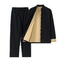 thumbnail image 1 of Chinese Traditional Clothing Martial Arts Suit For Men, Tang Suit Kung Fu Uniforms Cotton Linen Tai Chi Clothes Zen Meditation Uniform Long Sleeve Shirt And Pant, 1 of 6