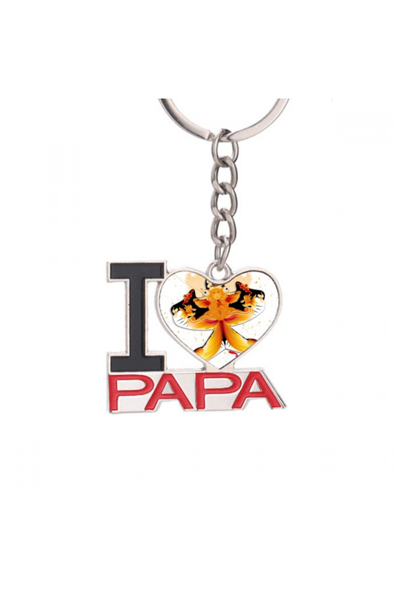Chinese Traditional Culture Kite Pattern Keychain Metal Keyring Holder Love PAPA Father