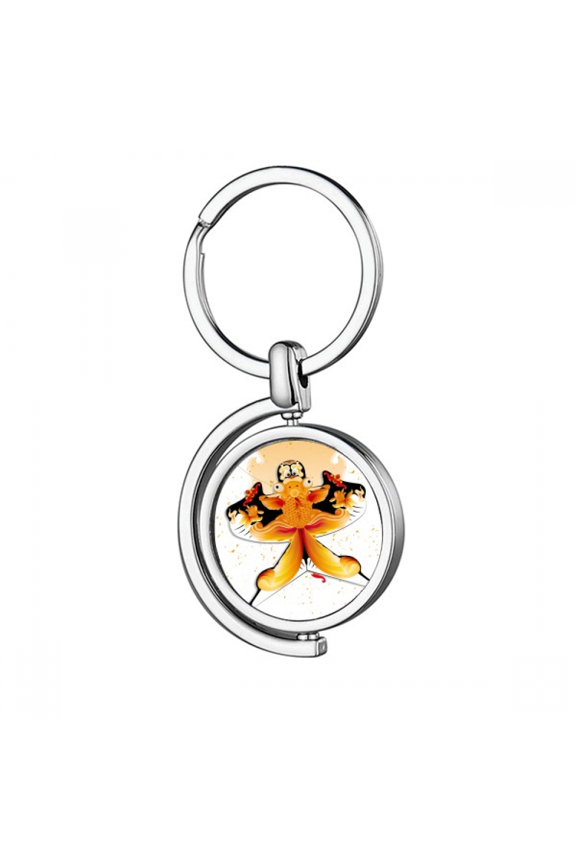 Chinese Traditional Culture Kite Pattern Rotating Keychain Metal Keyring Holder