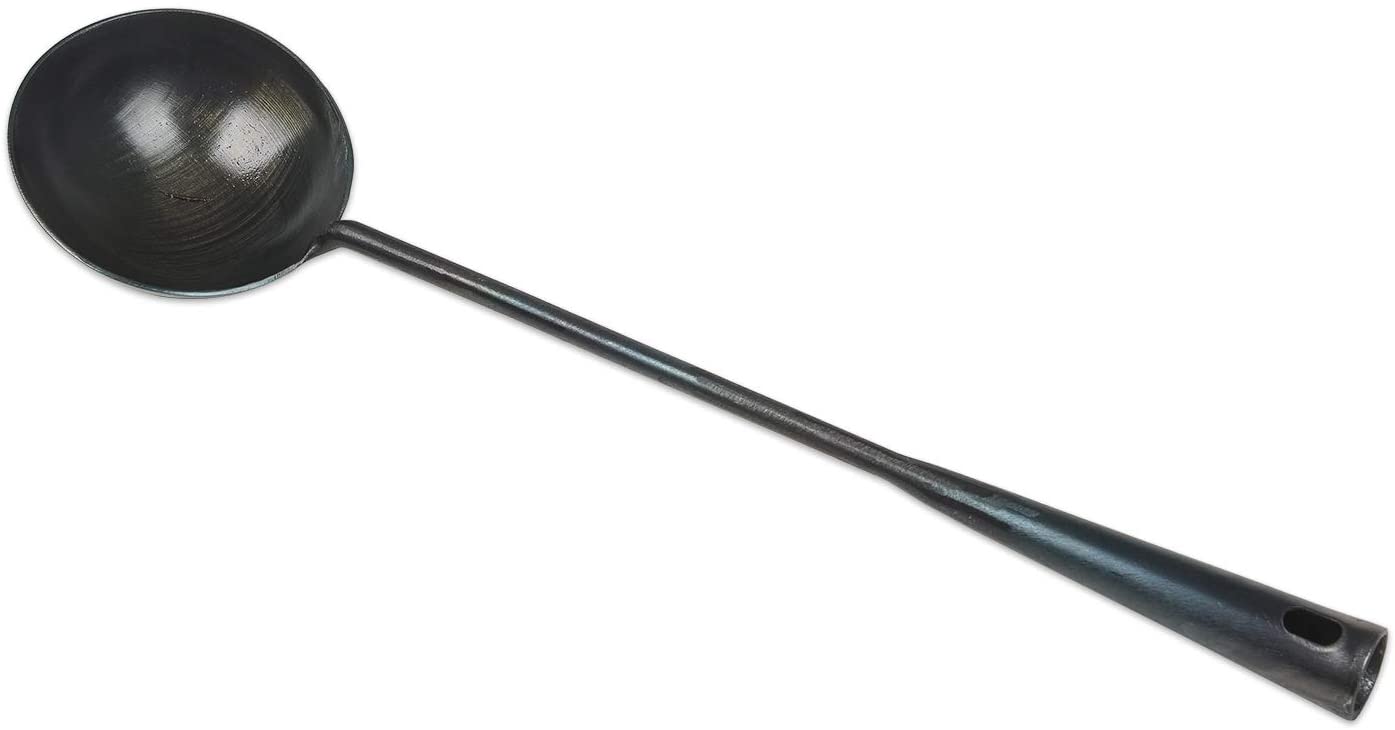 Chinese Traditional HandMade Iron Spatula & Ladle Wok Tool Set,Long wok