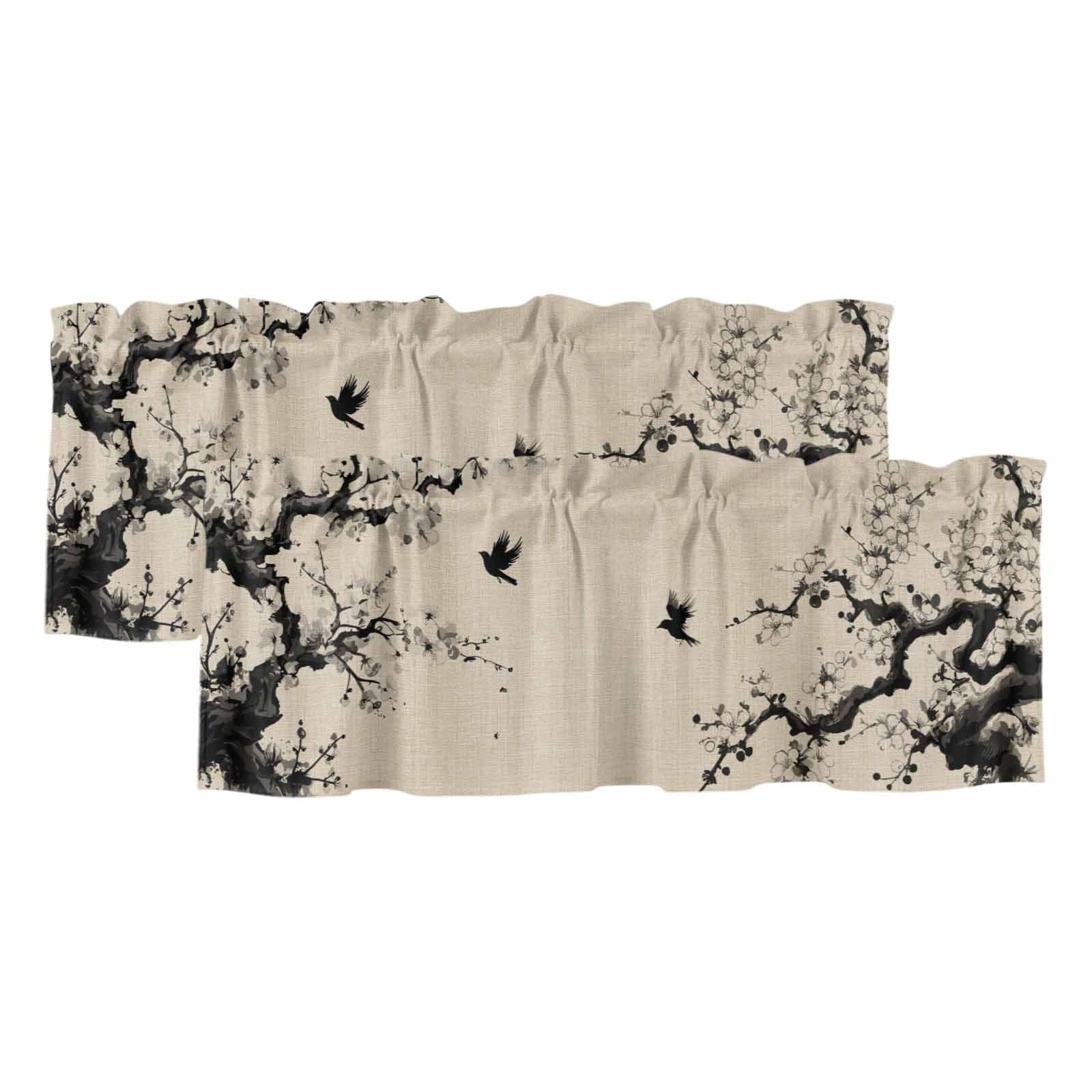 Chinese Pattern Valances Chinese Valances for Windows, Decorative Rod Pocket Window Valance ...
