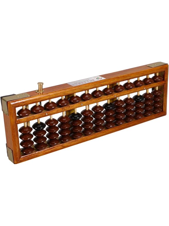 Chinese Vintage Abacus Learning Tool for Boys Girls and Adults Arithmetic Counting 9.63x3.07x0.79in