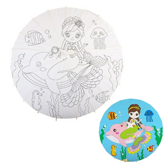 Chinese Vintage DIY Paper Umbrella Wedding Decor Photo Shoot Parasol Dance Props