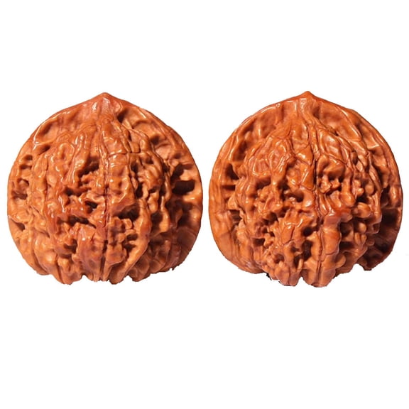 Chinese Walnuts, Handheld Exercise, Craft, 2 in Diameter, Chinese Decor, Brown Decoration, Shelf Display, 1 Pair