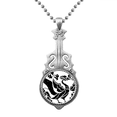 thumbnail image 1 of Chinese Wei Jin Dynasties Birds Pattern Pendant Jewelry Music Guitar Torque Hangtag, 1 of 4