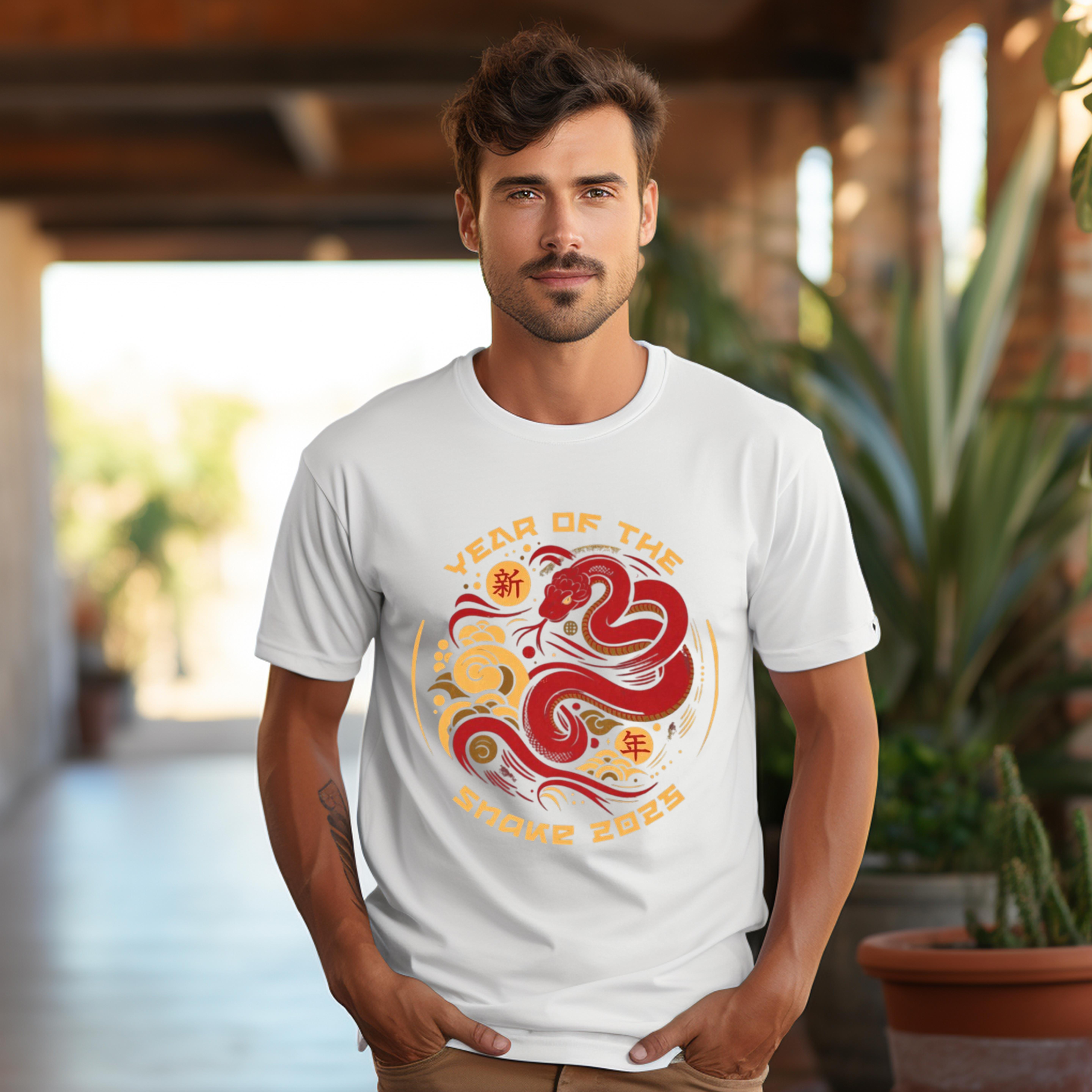 Chinese Year of the Snake 2025 TShirt Bold and Festive Design to