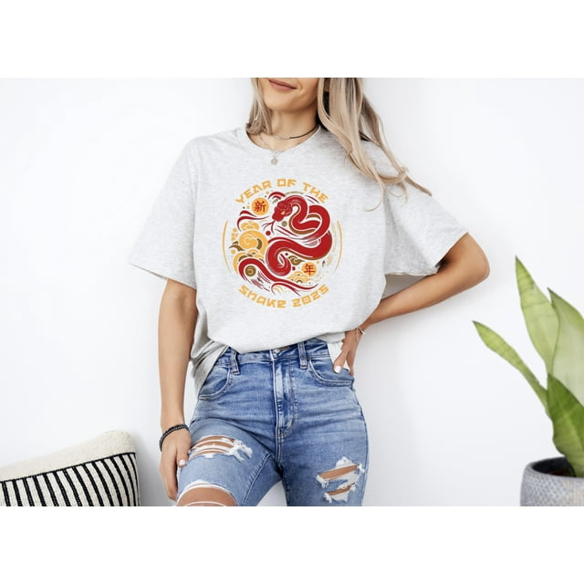 Chinese Year of the Snake 2025 TShirt Bold and Festive Design to