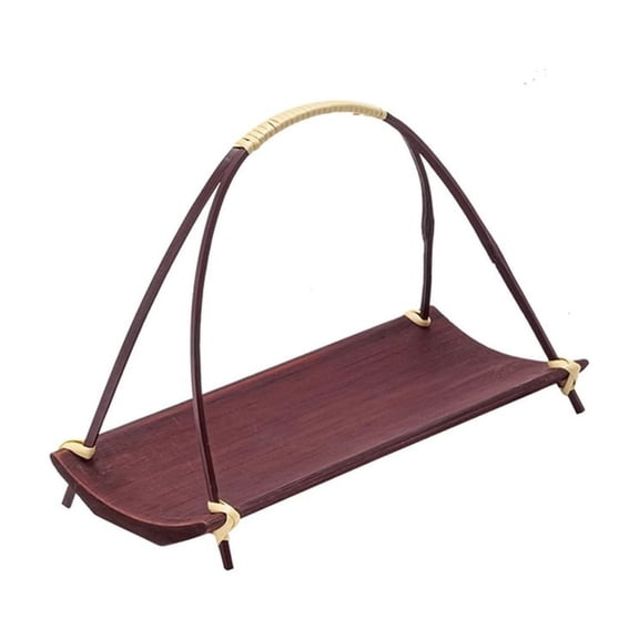 Chinese Zen Pastry Tray Handmade Bamboo Dim Sum Tray Family Living Room Snacks Candy Small Blue Tea Tray