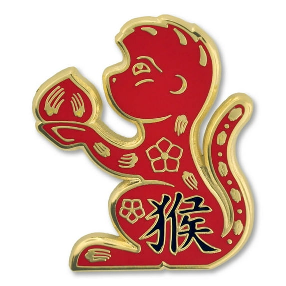 Chinese Zodiac Enamel Lapel Pin - Year of the Monkey Lapel Pin