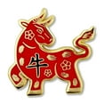 thumbnail image 1 of Chinese Zodiac Enamel Lapel Pin - Year of the Ox Lapel Pin, 1 of 3