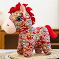 thumbnail image 1 of Chinese Zodiac Horse Stuffed Animal Cute Kawaii Horse Plush Toy Soft Pony Charm Christmas Gifts Lunar New Year Gift idea Home Decor Warm Plush Accessories Birthday Presents Festive Decor, 1 of 7