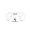 thumbnail image 1 of Chinese Zodiac Horse Symbol White Ceramic Wedding Band, Polished, 6mm, Size 9.5, 1 of 2