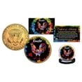 thumbnail image 1 of Chinese Zodiac PolyChrome Genuine JFK Half Dollar 24K Gold Plated Coin - ROOSTER, 1 of 1