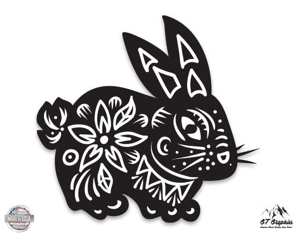 Chinese Rabbit Decal Chinese Zodiac Rabbit - 5