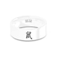 thumbnail image 1 of Chinese Zodiac Rat Symbol White Ceramic Wedding Band, Polished, 8mm, Size 12, 1 of 2