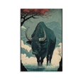 thumbnail image 1 of Chinese Zodiac Sign Poster OX Wall Art Picture Painting Poster Canvas Print Posters Artworks Bedroom Living Room Decor 16x24inch(40x60cm), 1 of 6