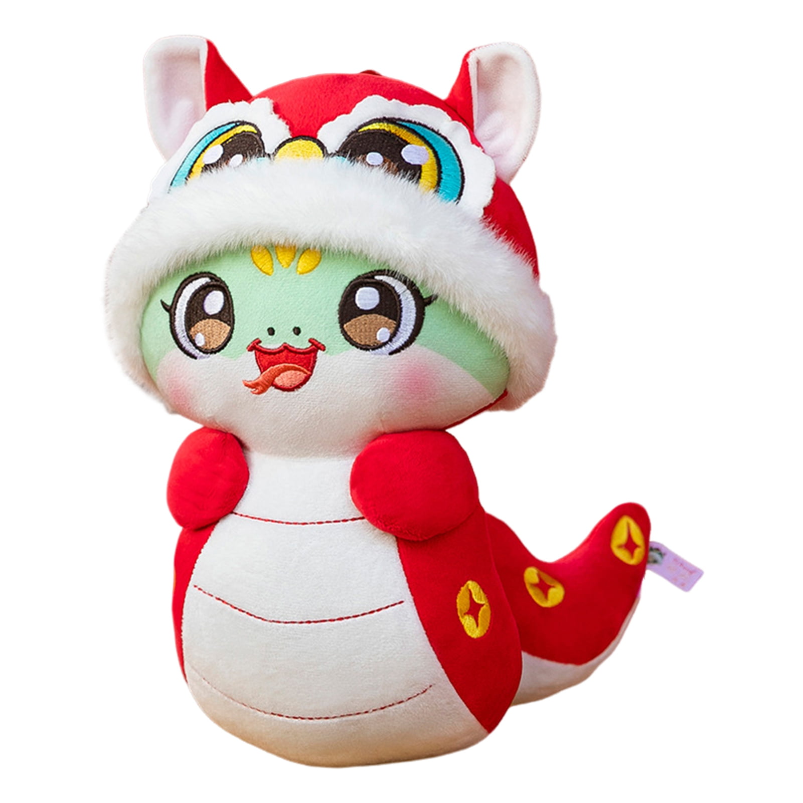 Chinese Zodiac Snake Plush Toy 2025 Year of The Snake Doll, Feng Shui