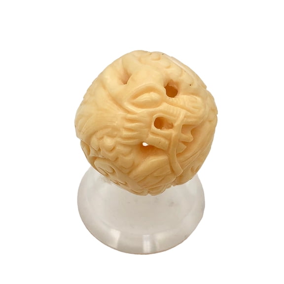 Chinese Zodiac Year of the Dragon WaterBuffalo Bone Bead| 30mm| Cream|| 1 Bead |