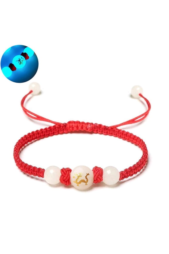 Chinese * ZodiacDragon Bracelet 2024 Dragon Year Lucky Red Rope Bracelets T8