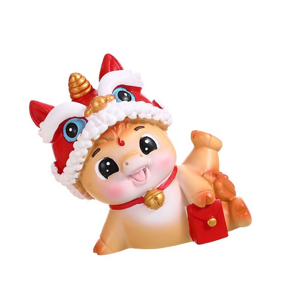 Chinese Zodiacs Horses Year Figurines Resin Collectible Figurine Table Decoration Luck & Wealth Statues for Home Office