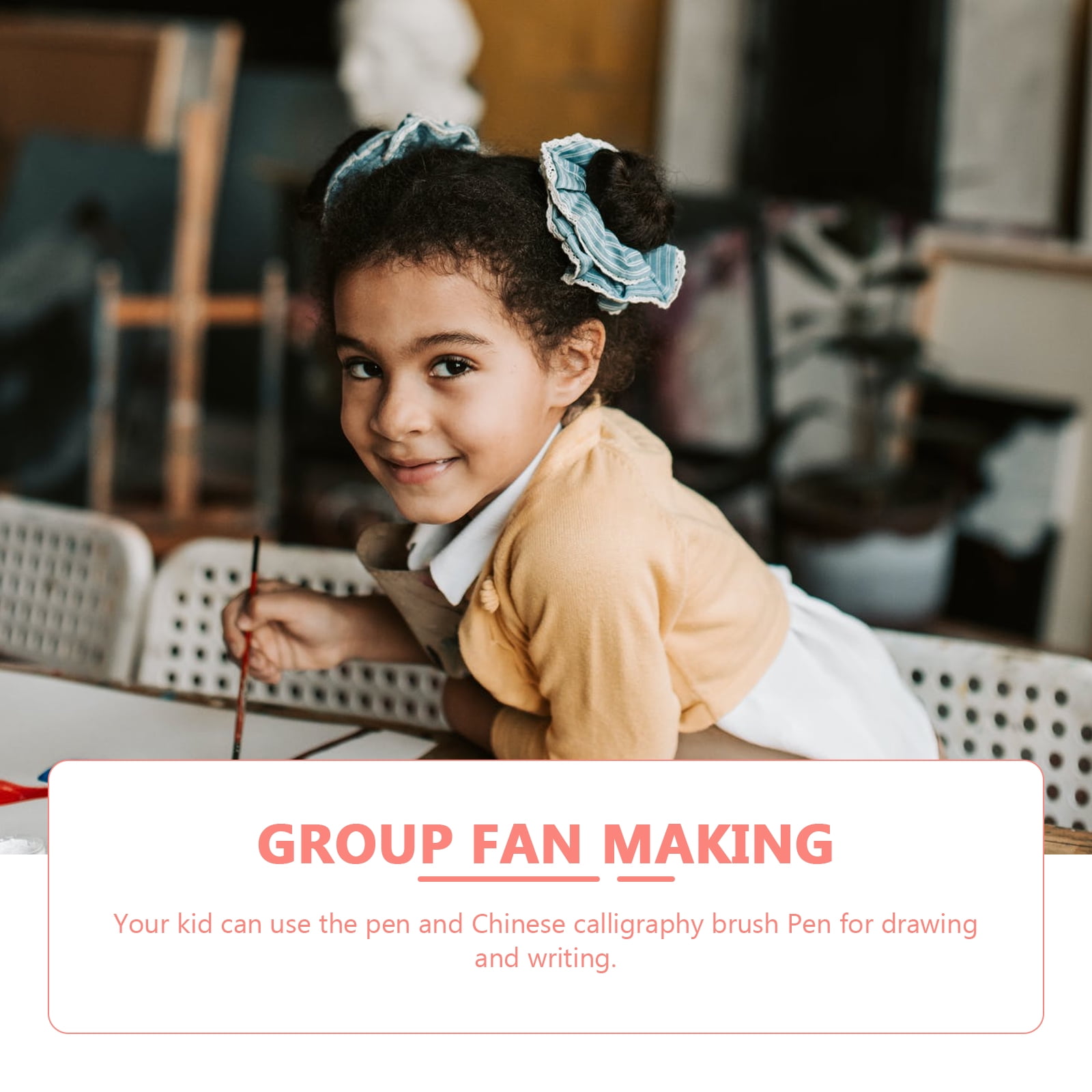 Chinese art paper round fans 5Pcs Chinese Art Paper Round Fans DIY