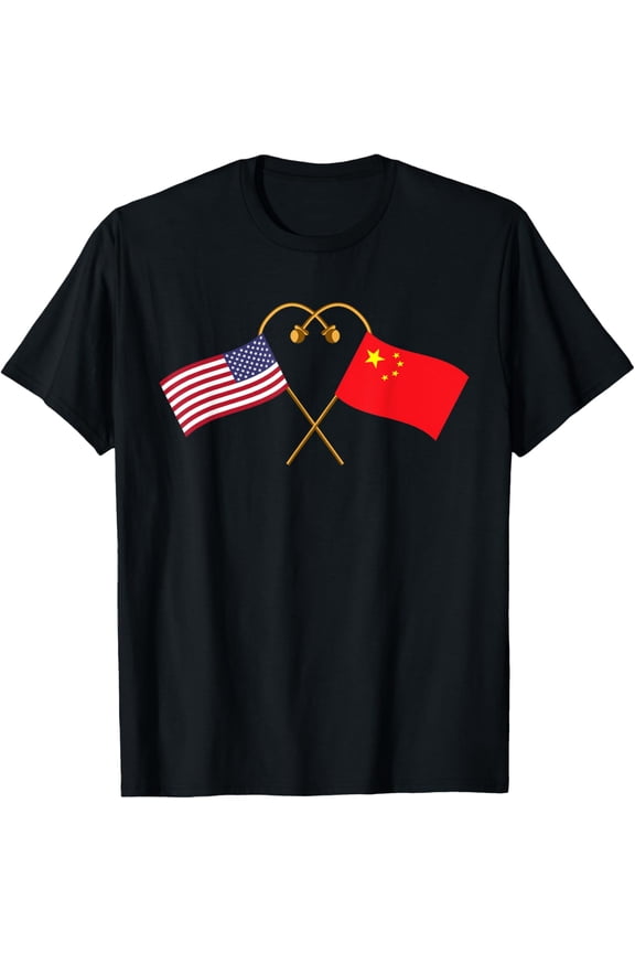 Chinese heritage USA China American Flag Chinese Flag T-Shirt