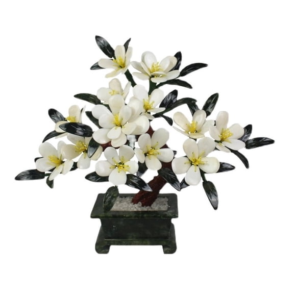Chinese-style Bonsai Jade Magnolia Indoor Faux Potted Plant Artificial Bonsai Tree