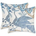 thumbnail image 1 of Chinese style blue and white porcelain peacock Pillow Covers Decorative Couch Pillow Cases Set of 2 Throw Pillows Decor For Living Room Bed Couch Sofa Porch(16x16,blue and white porcelain decoration), 1 of 7
