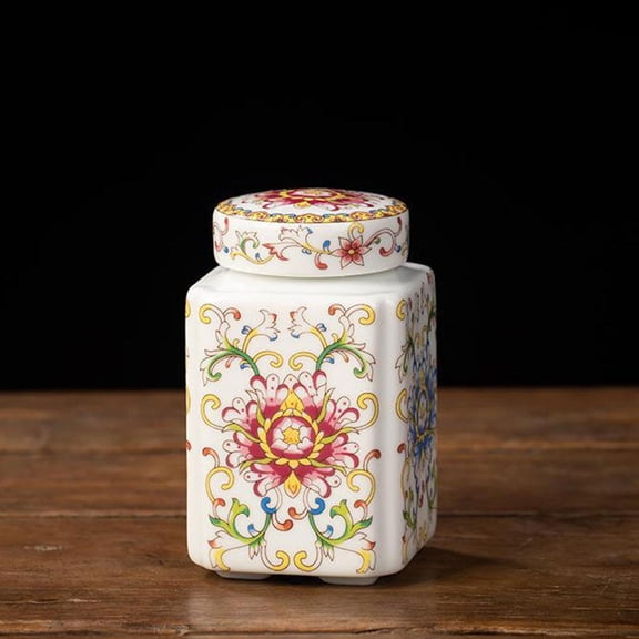 Chinese-style ceramic airtight jar for household tea storage