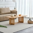 thumbnail image 1 of Chinese style log wind Imitation rattan Walnut color tea table rectangular solid wood coffee low table small family living room tea table .W115191497, 1 of 15