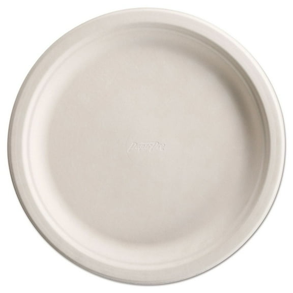 Chinet 25776 PaperPro 10-1/2 in. Diameter Plate Naturals Fiber Dinnerware - Natural (500/Carton)