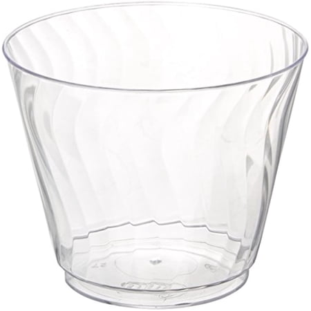 Chinet 782195849663 100 Ct 9 Oz Cut Crystal Plastic Cold Cups, Count (Pack Of 1)