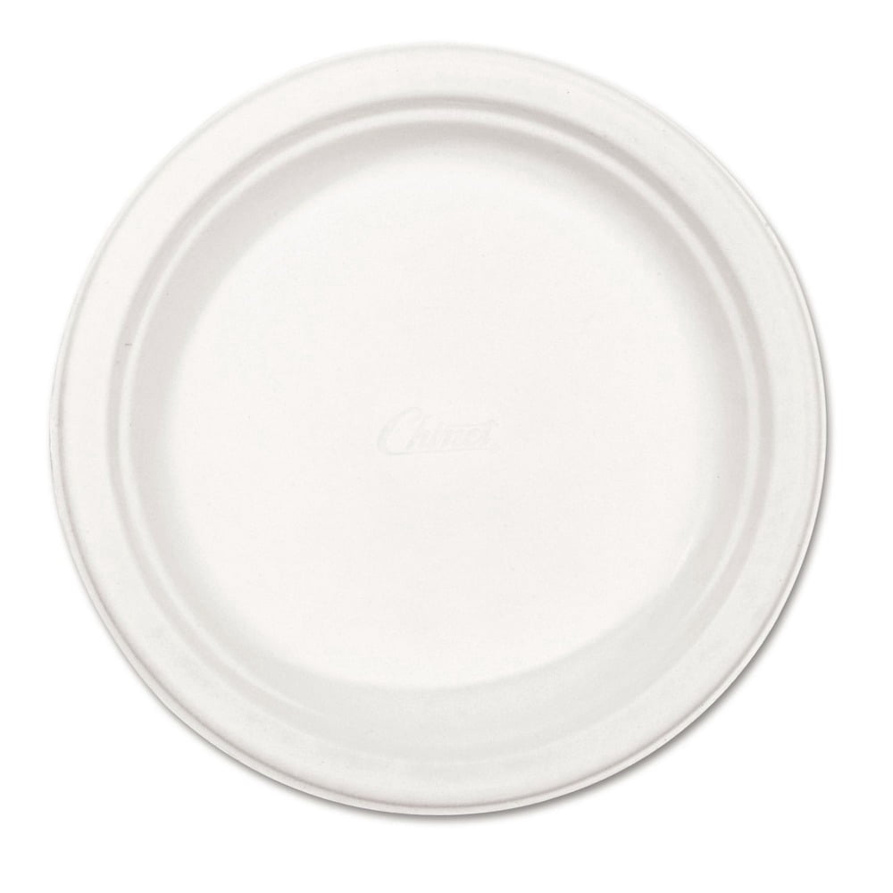 Chinet Paper Dinnerware Plate 8 3/4" dia White 500/Carton 21227