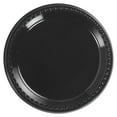 thumbnail image 1 of Chinet 81409 9 in. Diameter Heavyweight Plastic Plates - Black (500/Carton), 1 of 4