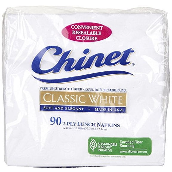 Chinet Class White Soft Napkins (Pack of 48)