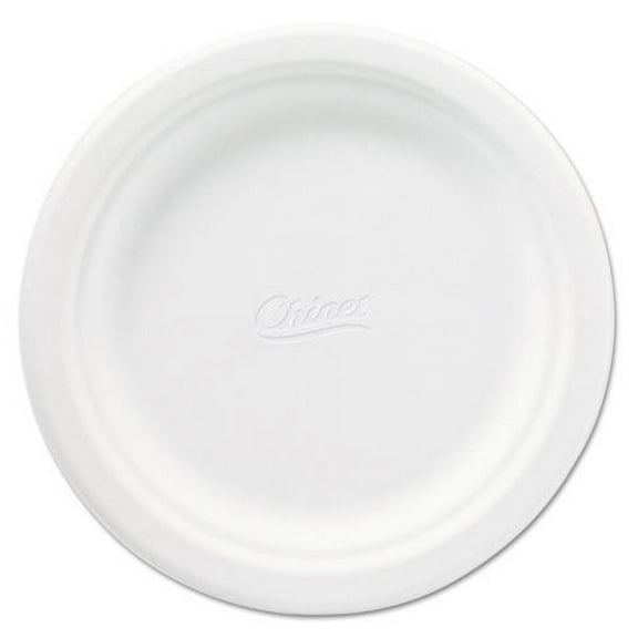 Chinet Classic Paper Plates, 6.75" dia, White, 125/Pack, 8 Packs/Carton