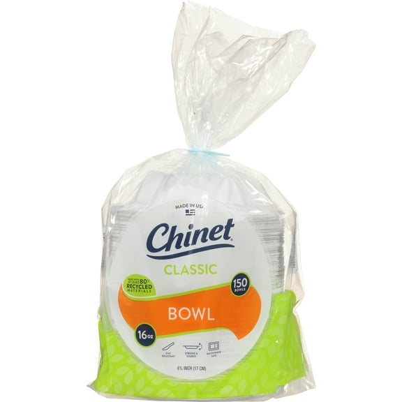 Chinet Classic White Fiber Bowl, 150 ct.